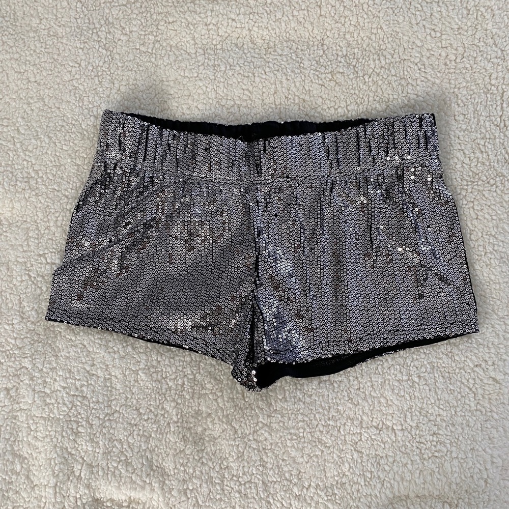 Silver Sequined Shorts